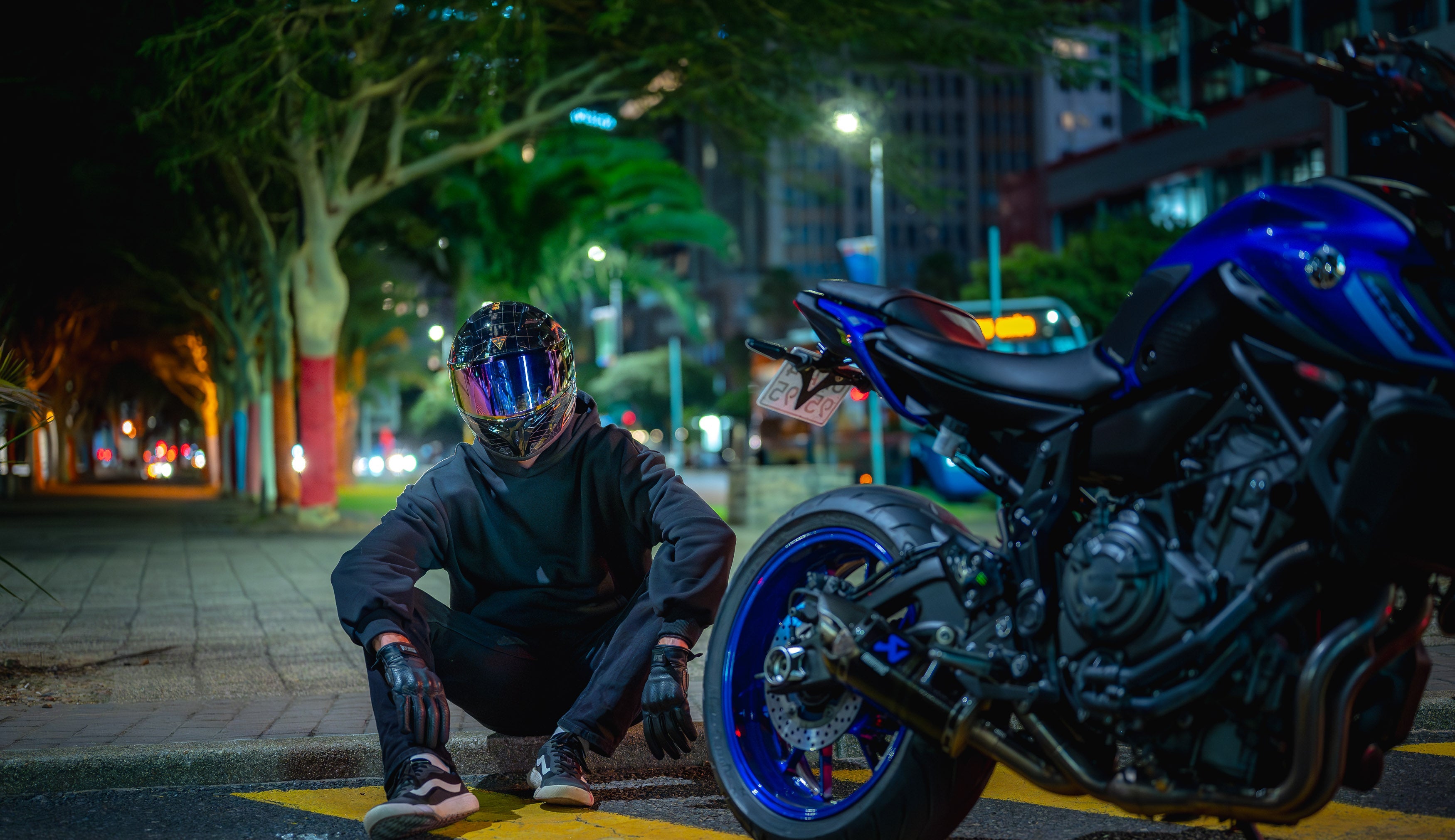 SGI Tyro Void Charcoal/Orange Motorcycle Helmet