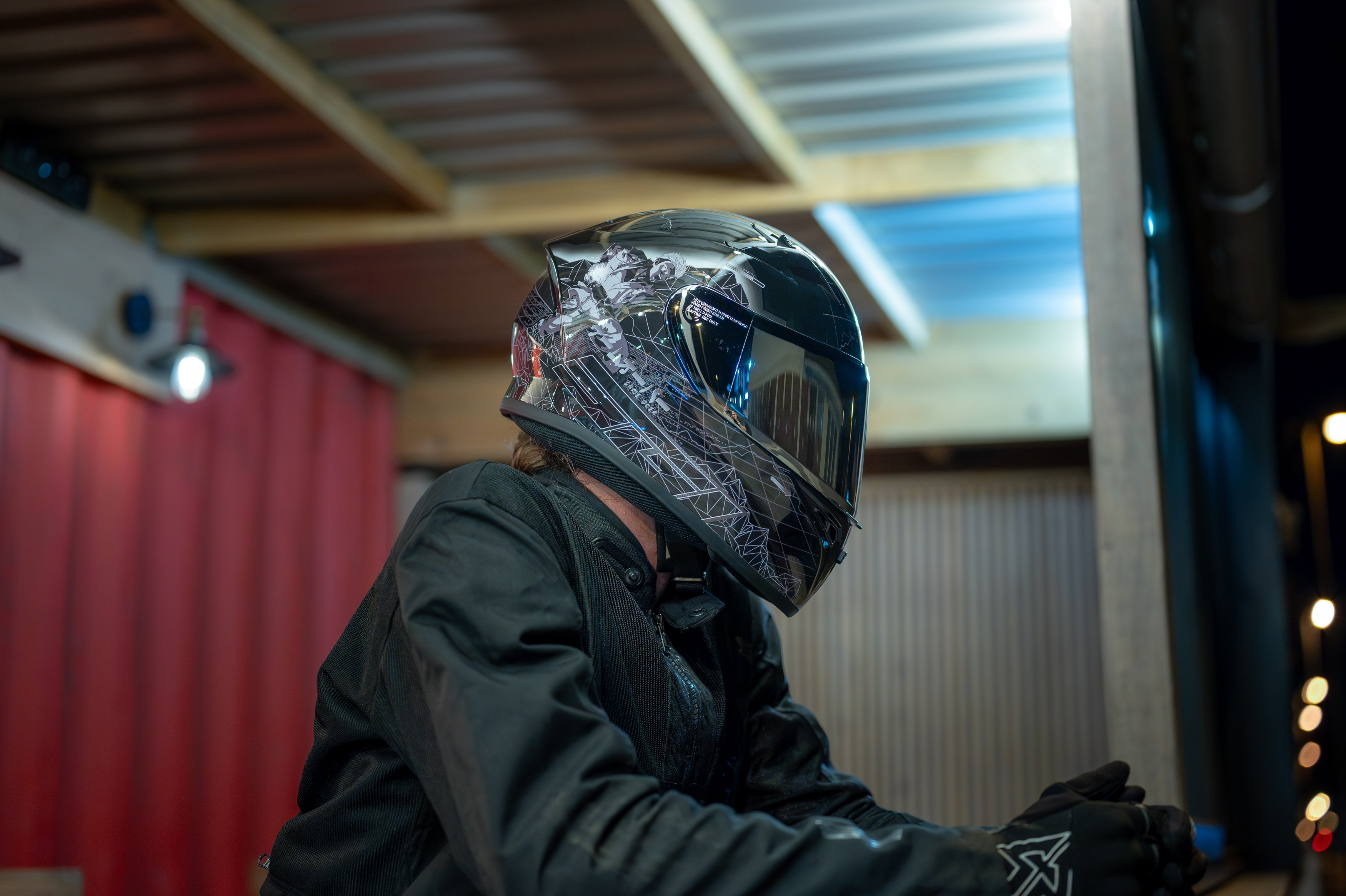 SGI Tyro Void Grey/Silver Motorcycle Helmet