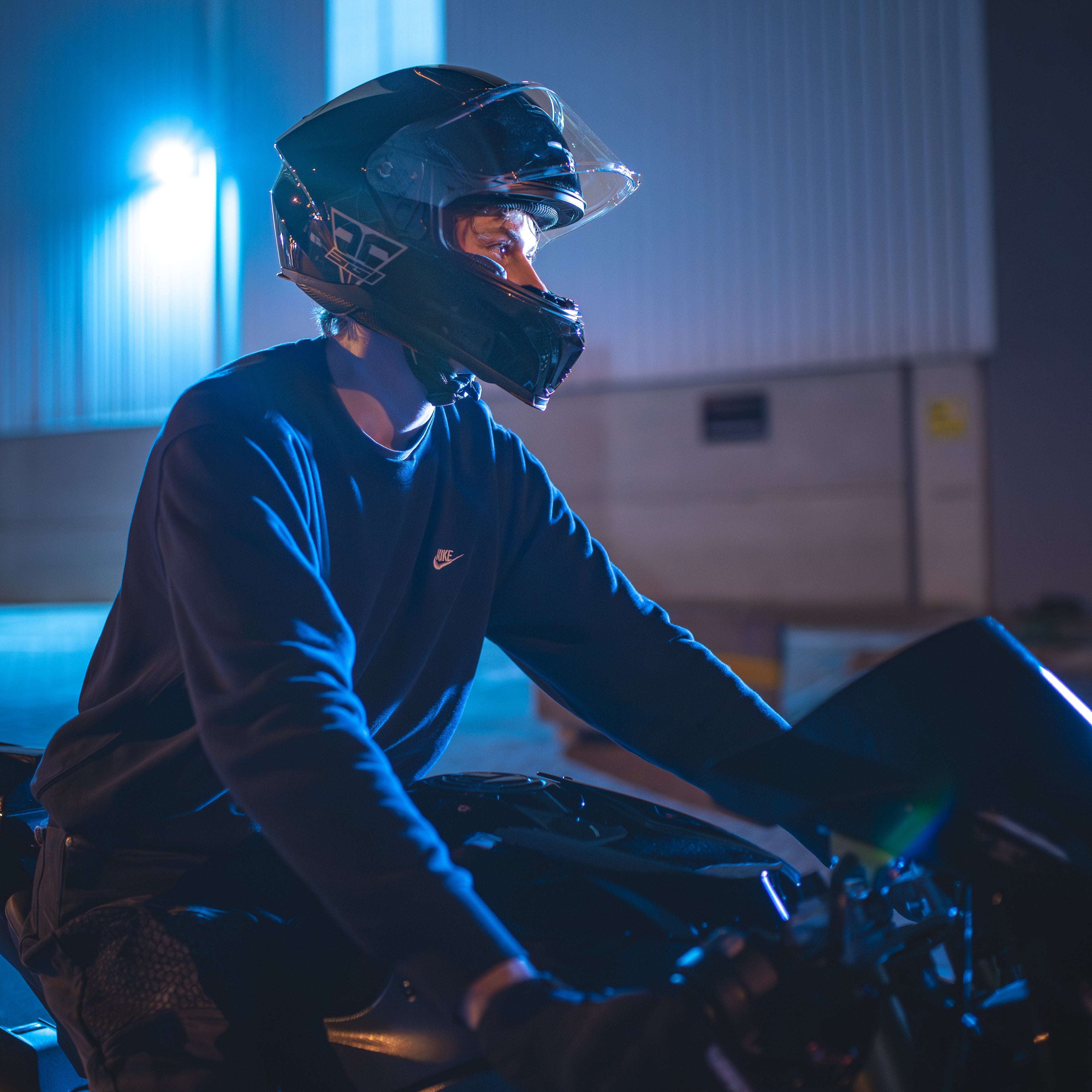 SGI Core Gloss Black Full Face Motorcycle Helmet