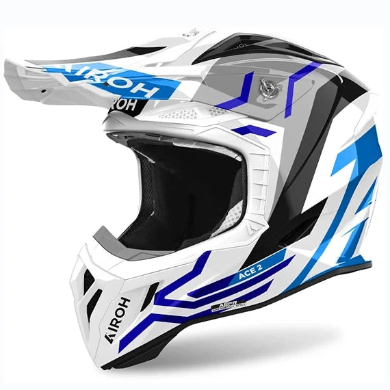 Airoh Aviator Ace 2 Ground MX Blue Gloss Motocross Helmet