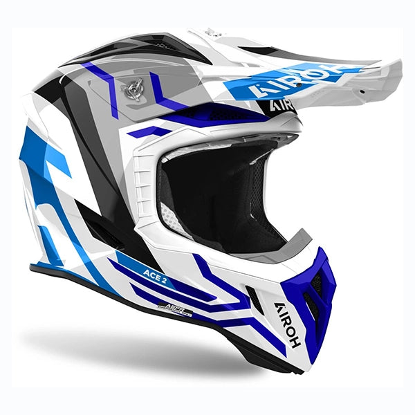 Airoh Aviator Ace 2 Ground MX Blue Gloss Motocross Helmet
