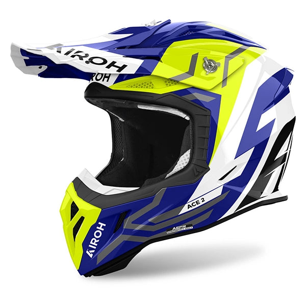 Airoh Aviator Ace 2 Ground MX Yellow Gloss Motocross Helmet