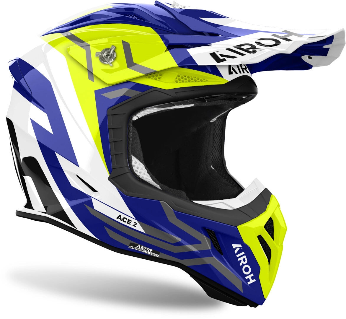 Airoh Aviator Ace 2 Ground MX Yellow Gloss Motocross Helmet