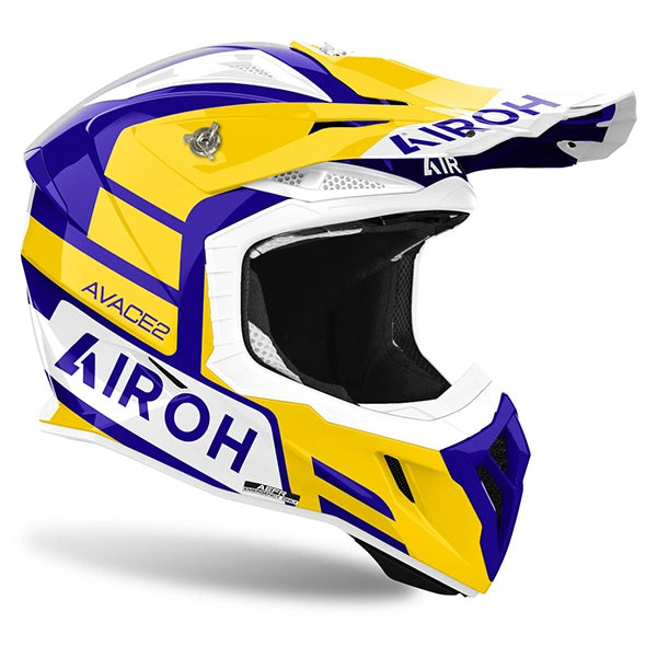 Airoh Aviator Ace 2 Sake MX Yellow Gloss Motocross Helmet