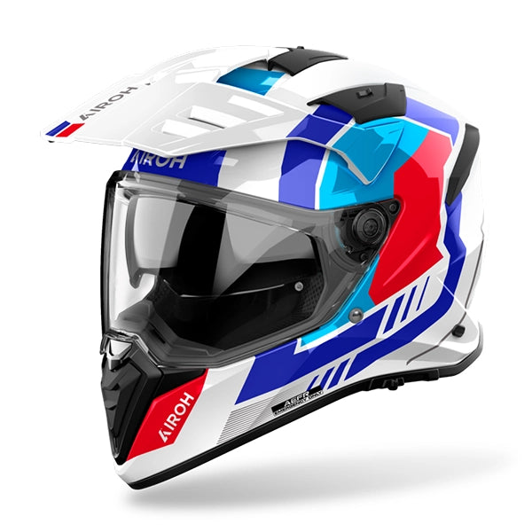 Airoh 2026 Bandit Horn Adventure Motorcycle Helmet White Gloss