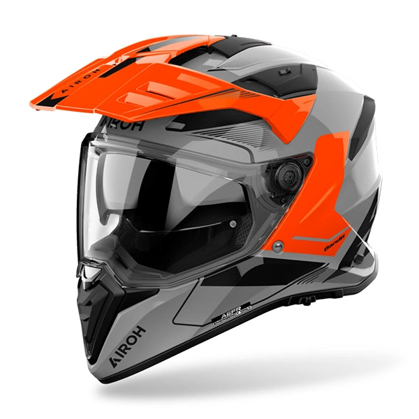 Airoh 2026 Bandit Tune Adventure Motorcycle Helmet Orange Gloss