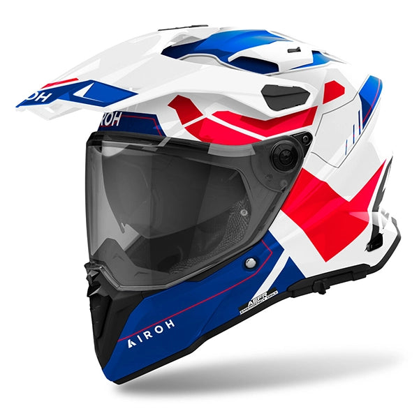 Airoh Commander 2 Adventure Motorcycle Helmet Real Blue/Red