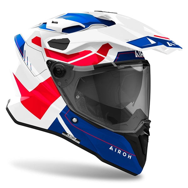 Airoh Commander 2 Adventure Motorcycle Helmet Real Blue/Red