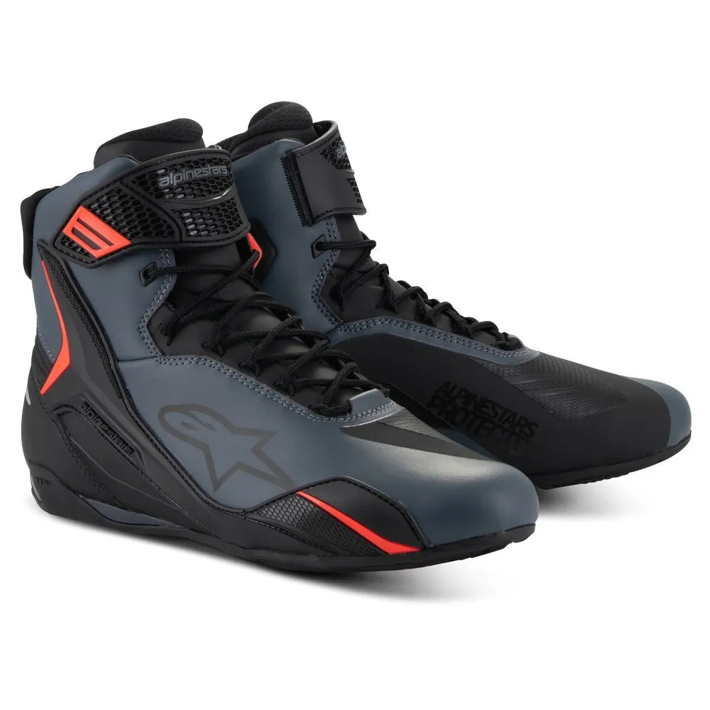Alpinestars Faster-4 Shoes Black/Grey/Red Motorbike Boots