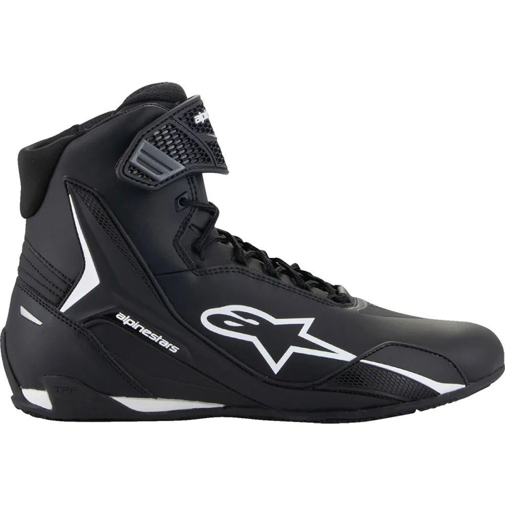 Alpinestars Faster-4 Shoes Black/White Motorbike Boots