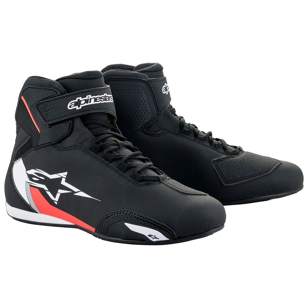 Alpinestars Sektor Shoes Black/White/Red Motorbike Boots
