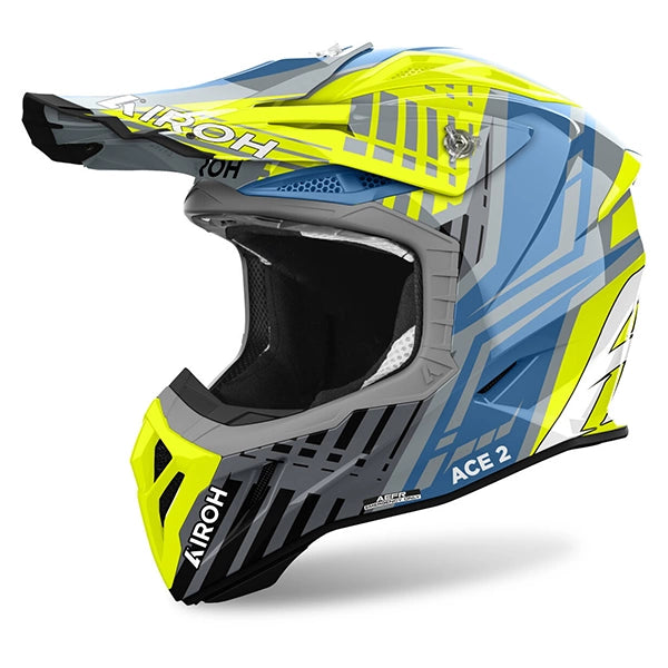 Airoh Aviator Ace 2 Proud MX Yellow Gloss Motocross Helmet