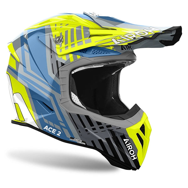 Airoh Aviator Ace 2 Proud MX Yellow Gloss Motocross Helmet