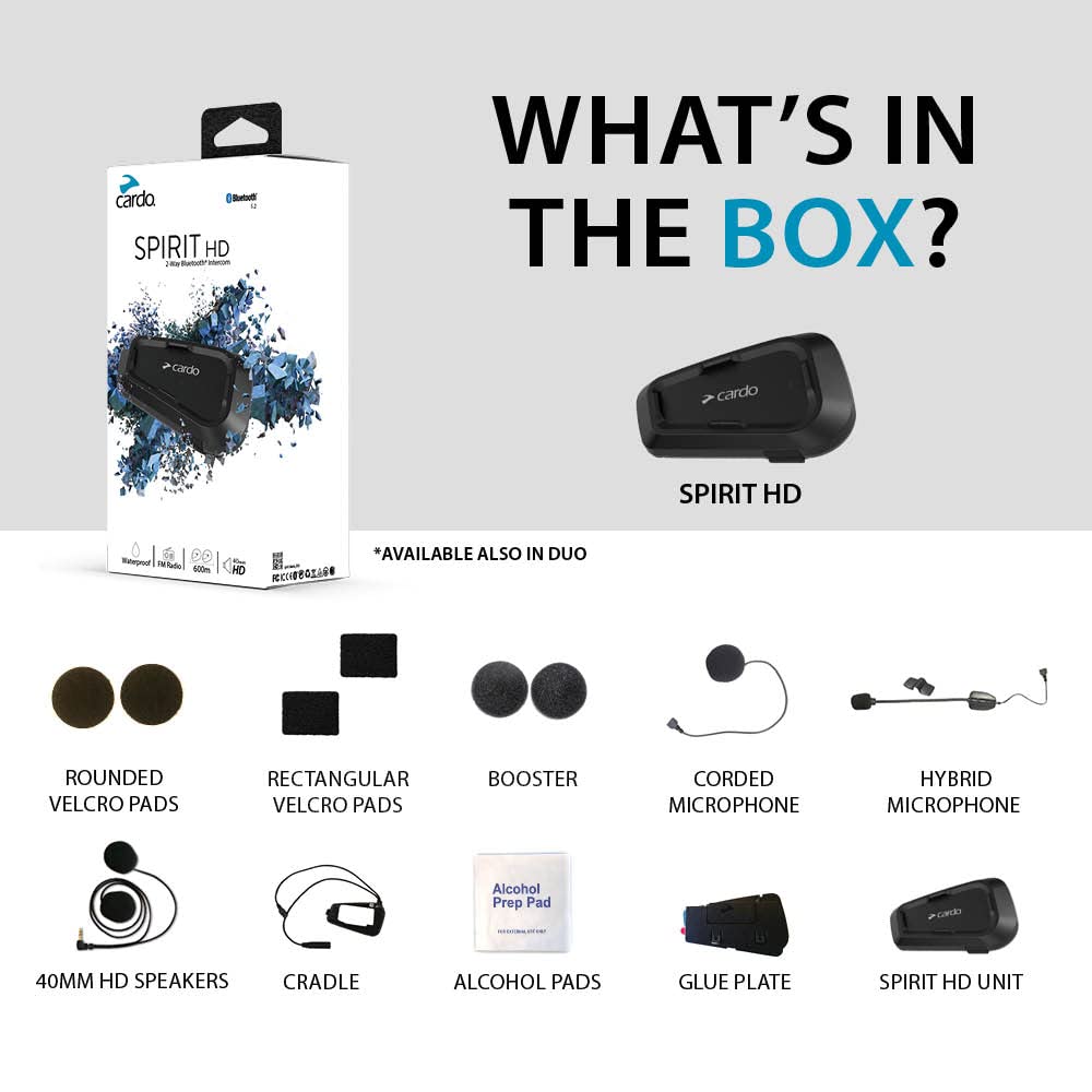 Cardo Spirit HD Intercom | Cardo Intercoms | Helmet Intercom – SGI