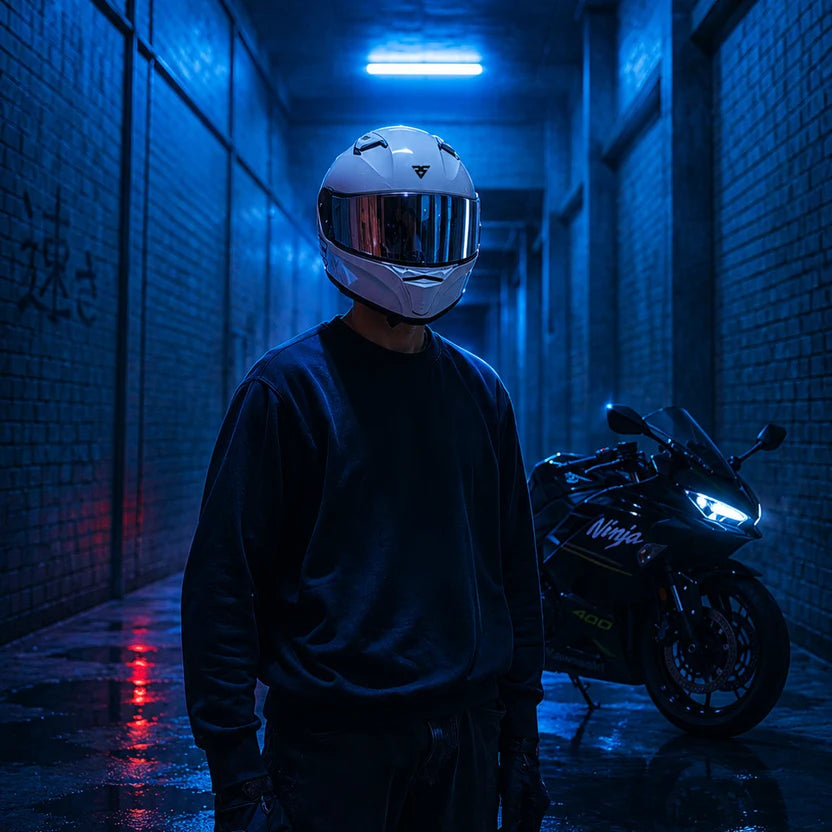 SGI Core Gloss White Full Face Motorcycle Helmet