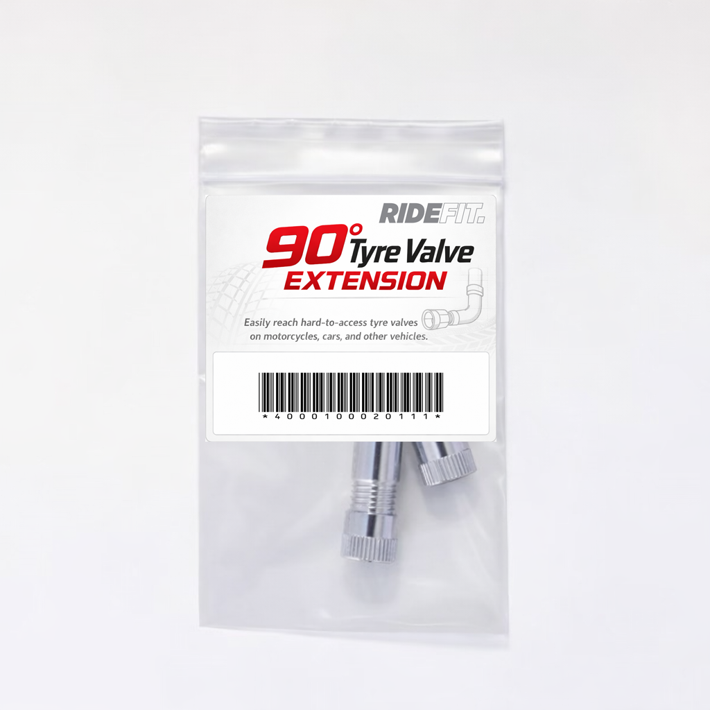 Ridefit 90 Degree Bend Tyre Valve Extension 2 Pack