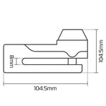 Oxford Titan 10mm Pin Motorcycle Disc Lock Black (Incl. Pouch)