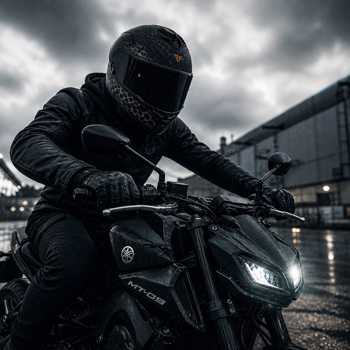 SGI Encounter Raptor Gun-Metal Motorcycle Helmet