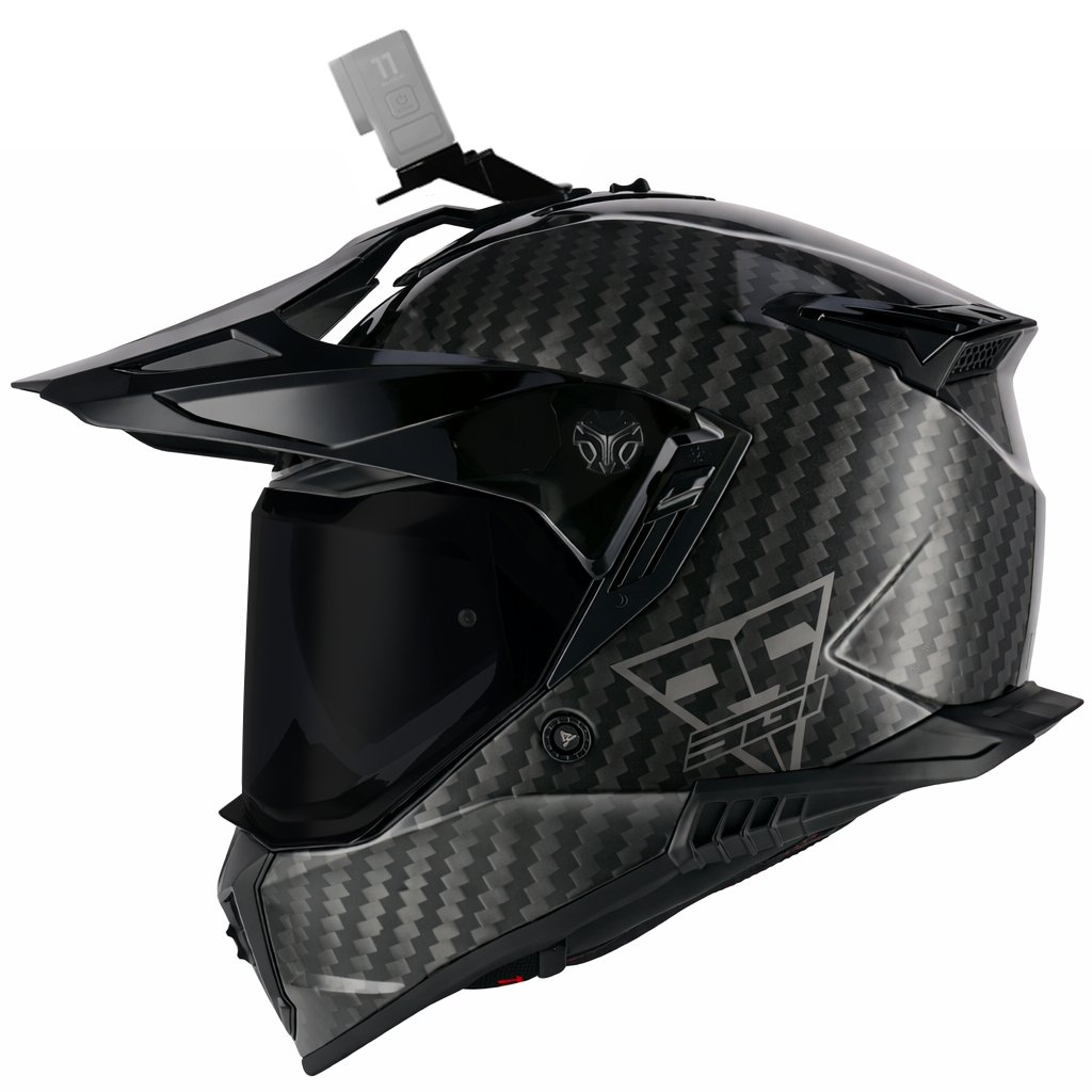 SGI Realm Carbon Fibre 9K Adventure Motorcycle Helmet