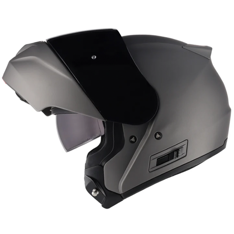 SGI Fusion 2.0 Matt Metallic Charcoal Flip Up Motorcycle Helmet