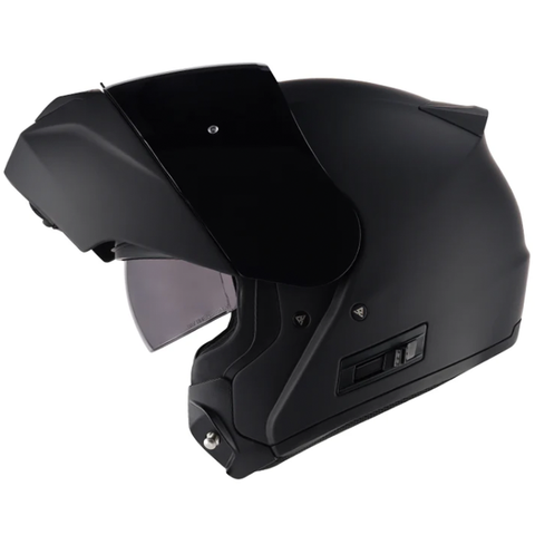 SGI Fusion 2.0 Matt Black Flip Up Motorcycle Helmet
