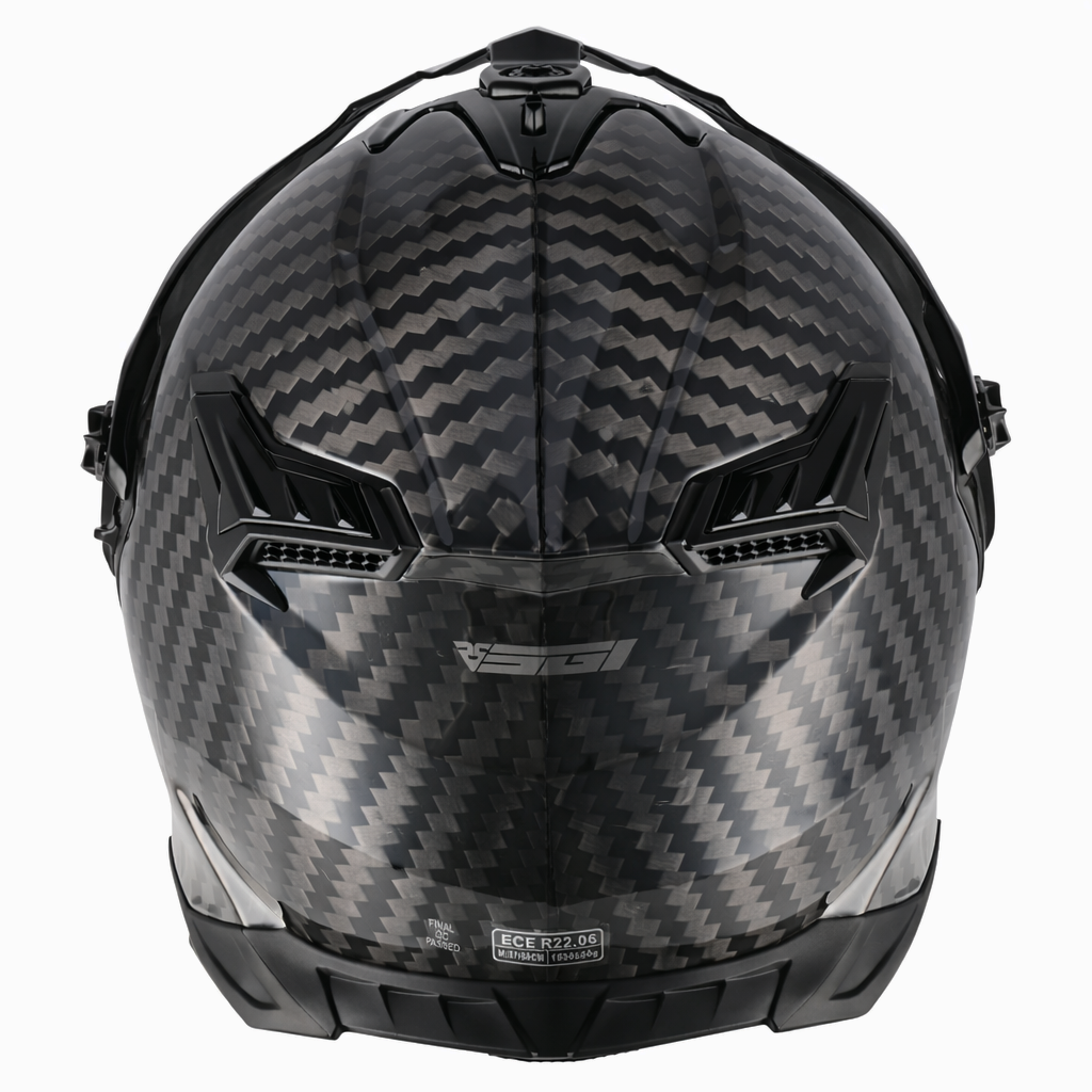 SGI Realm Carbon Fibre 9K Adventure Motorcycle Helmet