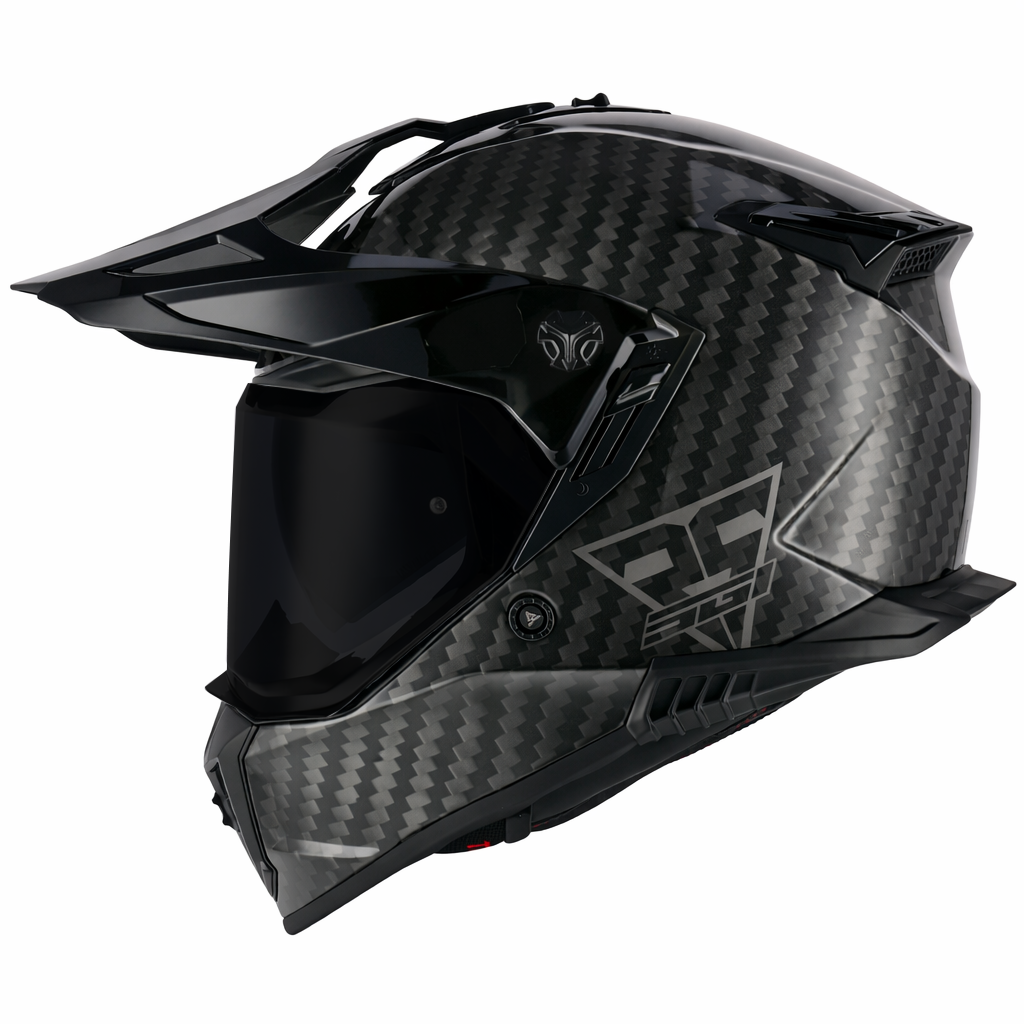SGI Realm Carbon Fibre 9K Adventure Motorcycle Helmet