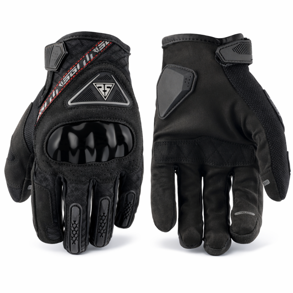 black-motorcycle-gloves