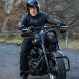 SGI Raven Gloss Black Open Face Motorcycle Helmet