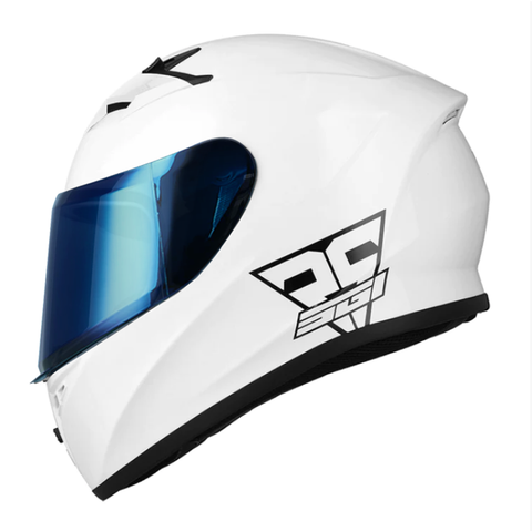 SGI Tyro White Motorcycle Helmet